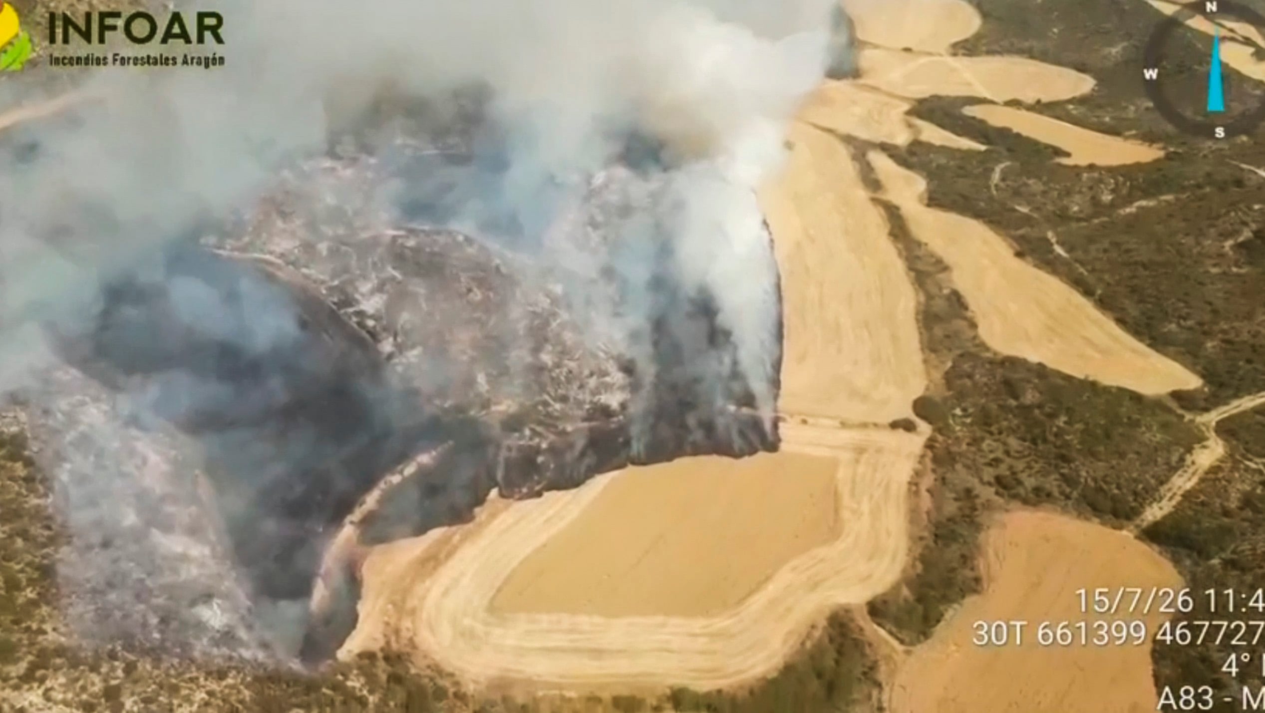 El Gobierno de Aragón alerta de que el incendio de Orés tiene “un gran potencial de destrucción”