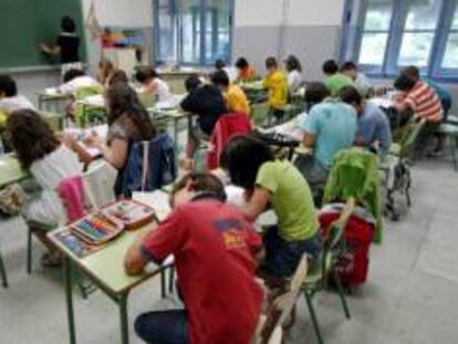 Una clase de 4º de Primaria del colegio Miguel de Cervantes Saavedra de Almagro.