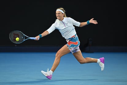 Azarenka, durante el partido contra Keys.