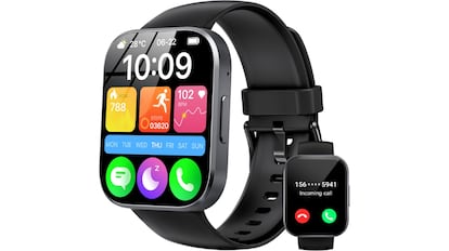 Vista del reloj inteligente con descuento en Amazon.