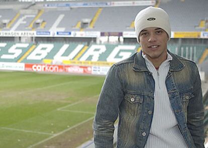 D&#39;Alessandro, en el estadio del Wolfsburg, la semana pasada.