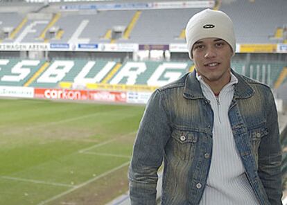D'Alessandro, en el estadio del Wolfsburg, la semana pasada.