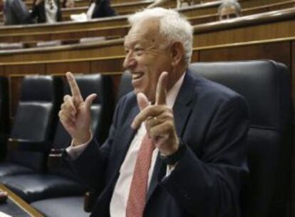 García Margallo, este lunes, en el Congreso.