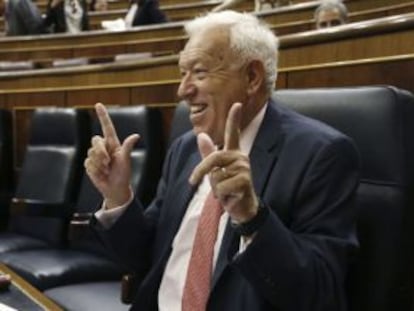 García Margallo, este lunes, en el Congreso.