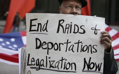 Manifestación por el fin de las deportaciones en Chicago.