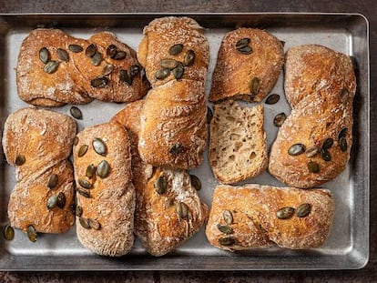 Barritas de pan de centeno sin amasado