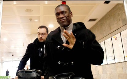 Seedorf, a su llegada a A Coruña.