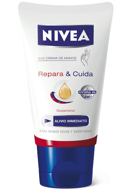 La opción low cost para llevar siempre encima y evitar en cualquier momento la sequedad en las manos. Es la crema Repara & Cuida de Nivea, muy concentrada y formulada para la piel seca y áspera. Su efecto dura 24 horas y cuesta 2,95 euros.