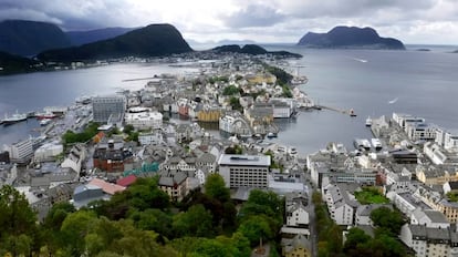 Vista de Alesund desde el monte Aksla.