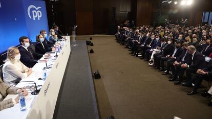 Junta directiva del PP, ayer en Madrid.