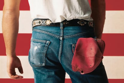 Detalle de la portada de 'Born in the USA', de Bruce Springsteen.