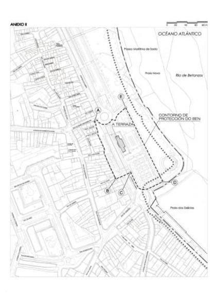 Plano del área de protección del nuevo BIC.