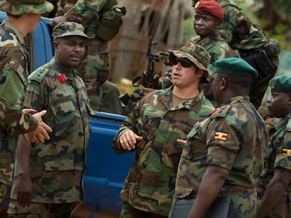 Tropas ugandesas y estadounidenses en la lucha contra el LRA en la República Centroafricana.