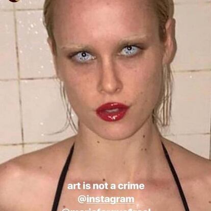 "El arte no es un crimen", le reprochaban a Instagram.