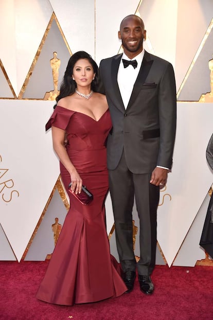 Kobe Bryant y Vanessa Laine Bryant. El exjugador de los Lakers ha ganado el Oscar al Mejor cortometraje de animación por Dear Basketball.