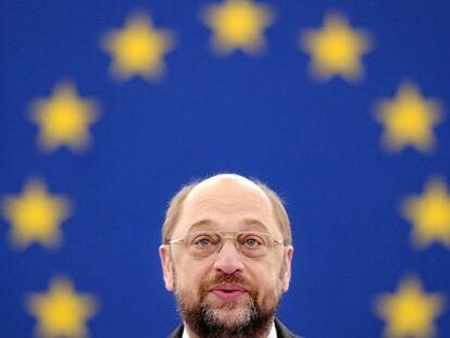 El presidente del Parlamento, Martin Schulz, durante un debate en la C&aacute;mara, el pasado 17 de abril.