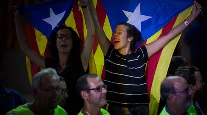 Acto a favor de la indepencia en Tarragona. 