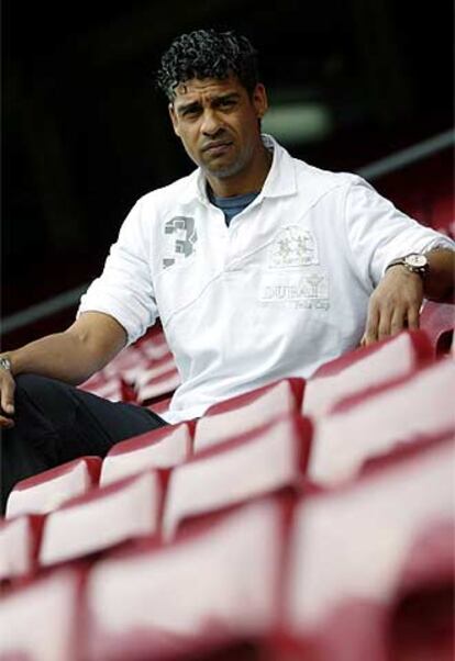 Frank Rijkaard, en el Camp Nou el pasado jueves.