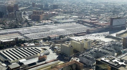 Vista a&eacute;rea de la estaci&oacute;n de Chamart&iacute;n.