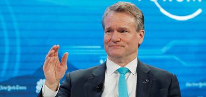 El consejero delegado de Bank of America, Brian Moynihan, en Davos