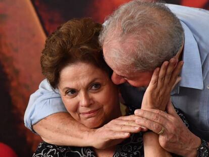 Los expresidentes de Brasil, Dilma Rousseff y Lula da Silva, en una imagen de 2018.