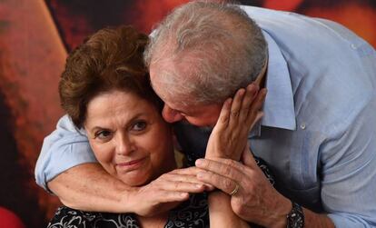 Los expresidentes de Brasil, Dilma Rousseff y Lula da Silva, en una imagen de 2018.