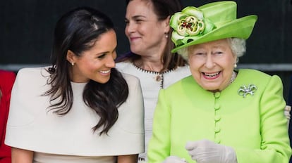 La duquesa de Sussex, Meghan Markle, y la reina Isabel II, en junio.