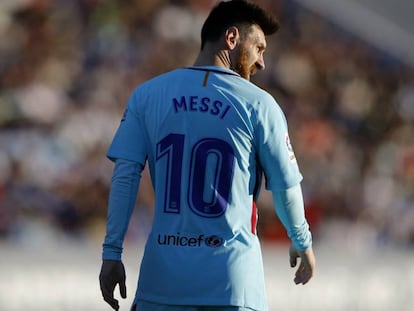 Messi, en el partido ante el Legan&eacute;s.