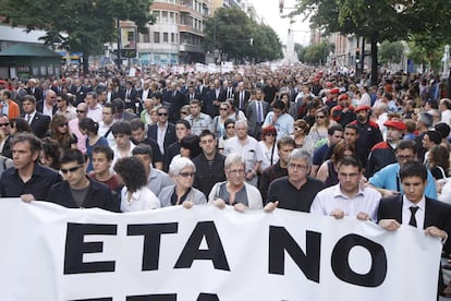 Manifestación en Bilbao contra ETA.