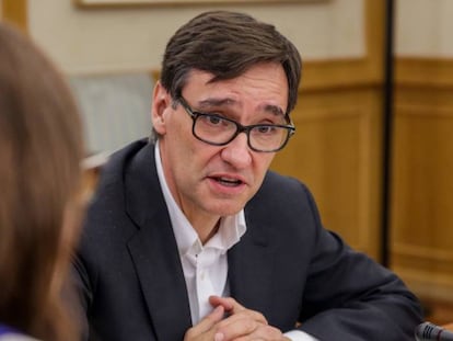 El ministro de Sanidad, Salvador Illa, durante la reunión del Comité de Seguimiento del Coronavirus celebrada en el Ministerio de Sanidad, en una imagen de archivo.