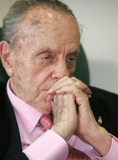 Manuel Fraga, durante la entrevista concedida a EL PAÍS.