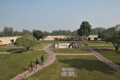 El memorial en honor a Mahatma Gandhi.