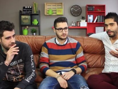El 'youtubers' d'Andro4all, amb Auronplay.