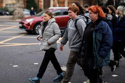 La activista ecologista Greta Thunberg en Londres (Reino Unido), el pasado 2 de febrero.