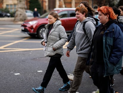 La activista ecologista Greta Thunberg en Londres (Reino Unido), el pasado 2 de febrero.