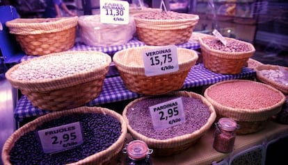 The Antón Martín food market in Madrid.