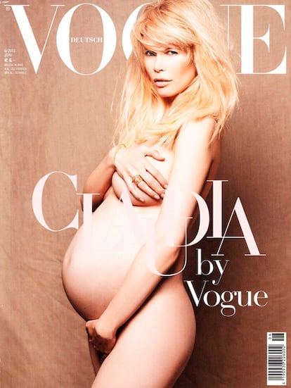 Entre sus seguidoras: Claudia Schiffer para Vogue Alemania.