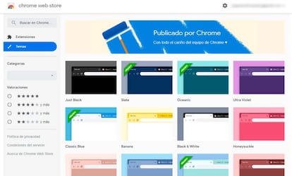 Los nuevos temas de Google Chrome