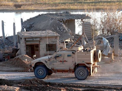 Um veículo do Exército dos EUA na Síria