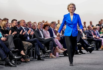 La presidenta de la Comisión Europea, Ursula von der Leyen, el 11 de junio en Berlín (Alemania). 