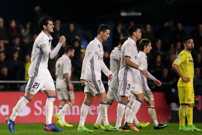 Morata celebra su gol al Villarreal.