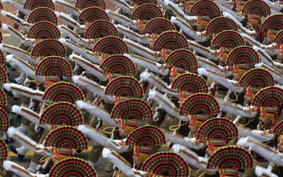 India celebra el Día de la República con un desfile en Nueva Delhi.