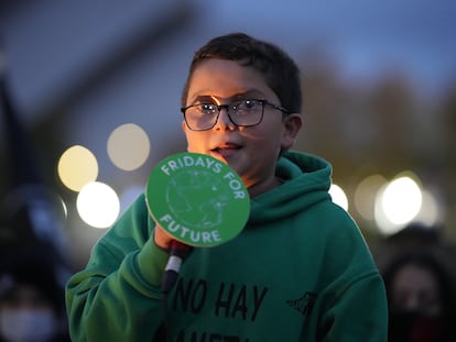 El activista colombiano Francisco Vera, en Escocia, para la Cumbre del Clima.