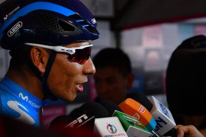 Nairo Quintana, tras la etapa del mi&eacute;rcoles de Colombia Oro y Paz.