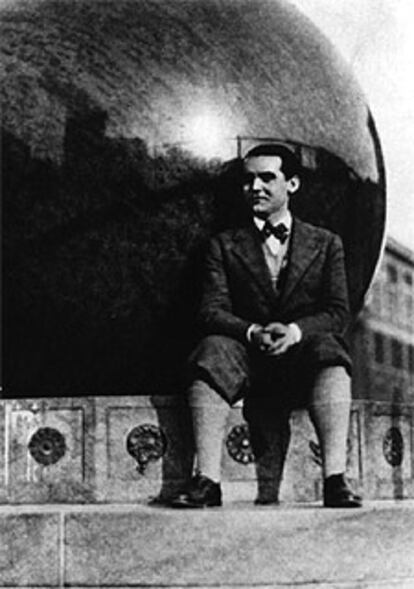 Federico García Lorca, en la Universidad de Columbia, Nueva York.