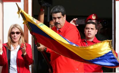 Nicolás Maduro durante una celebración del fin de la dictadura Marcos Pérez Jiménez, en Caracas.