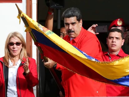 Nicolás Maduro durante una celebración del fin de la dictadura Marcos Pérez Jiménez, en Caracas.