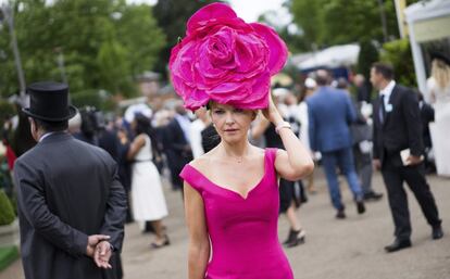 Una de las pamelas más extravagantes que se han visto este martes en Ascot. 