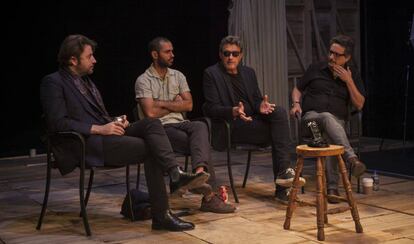 Los directores Albert Serra, Gabriel Mascaro, Pawel Pawlikoswky y Kleber Mendoça