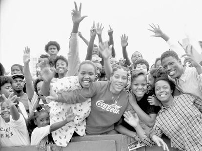 Crowd at 'Crack is Wack' concert, Brooklyn, 1986.